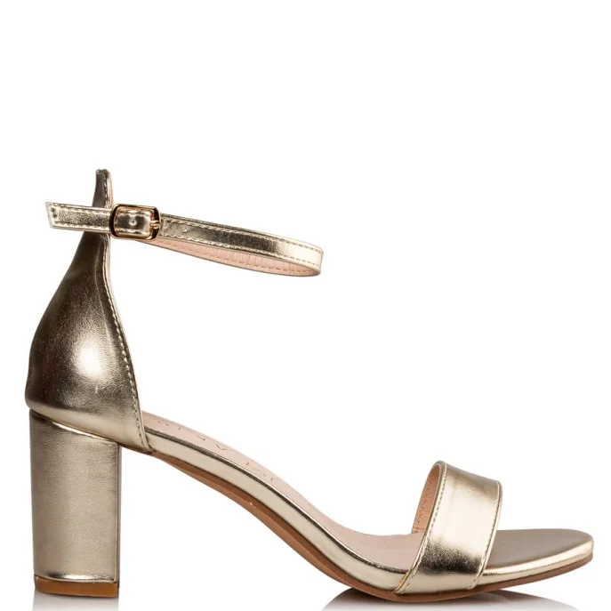 Φωτογραφία προϊόντος: ΓΥΝΑΙΚΕΙΑ ΠΕΔΙΛΑ BLOCK HEEL SANDALS ENVIE ΧΡΥΣΟ
