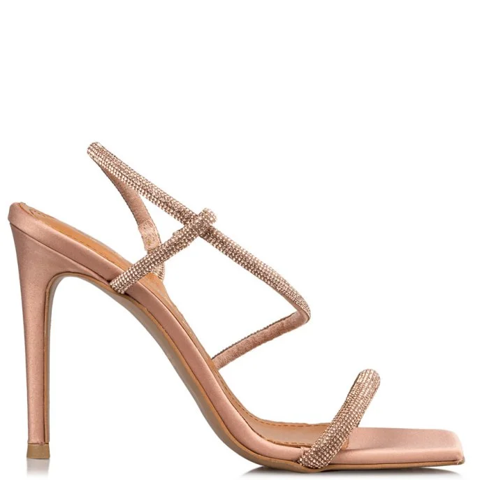 Φωτογραφία προϊόντος: ΓΥΝΑΙΚΕΙΑ ΠΕΔΙΛΑ ENVIE NUDE CRYSTAL EMBELLISHED SANDALS