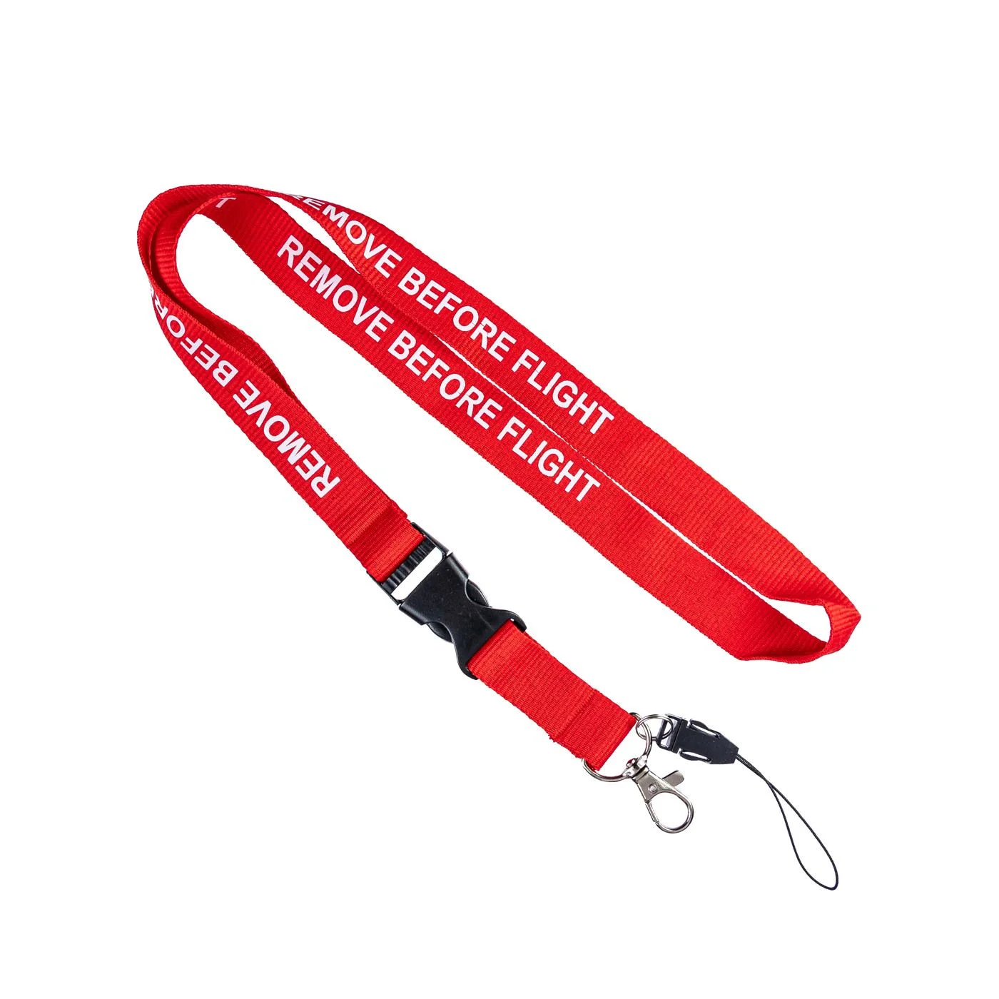 Φωτογραφία προϊόντος: Ιμάντας λαιμού REMOVE BEFORE FLIGHT κόκκινος υφασμάτινος