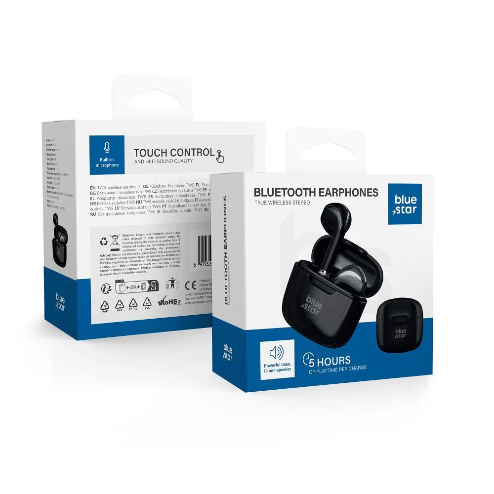 Φωτογραφία προϊόντος: . BLUE STAR wireless earphones bluetooth TWS FI7 black