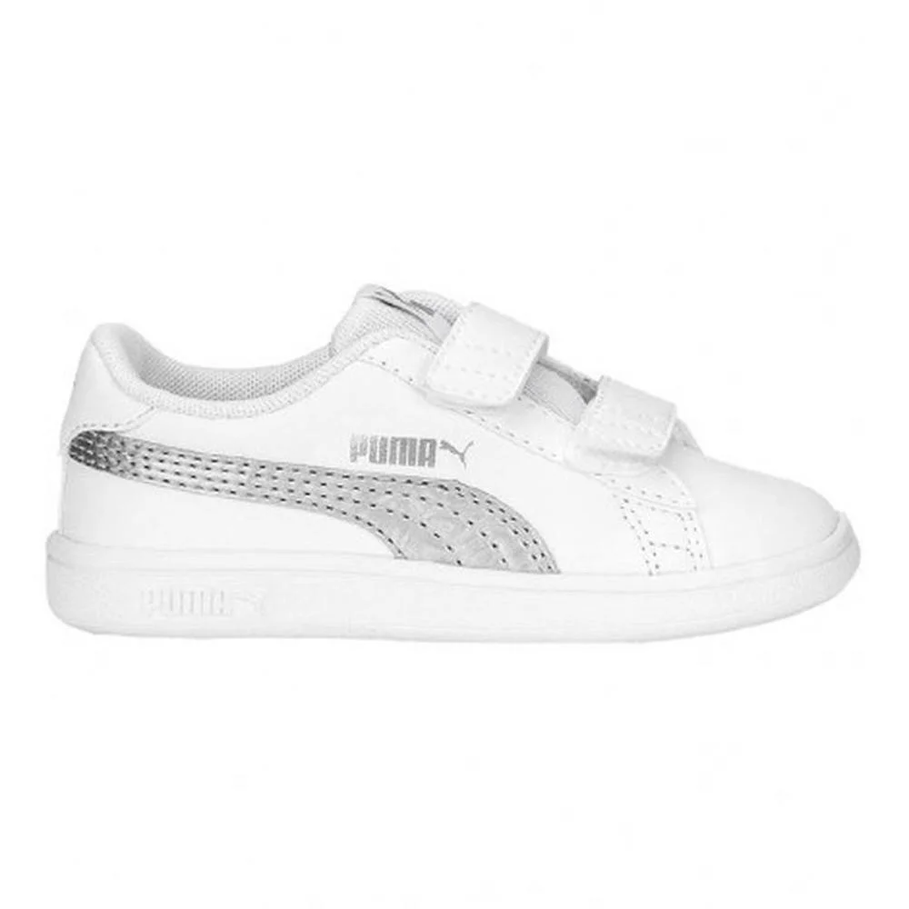 Φωτογραφία προϊόντος: 389683-01 - PUMA SMASH V2 METALLICS V KIDS SHOES WHITE / SILVER Color