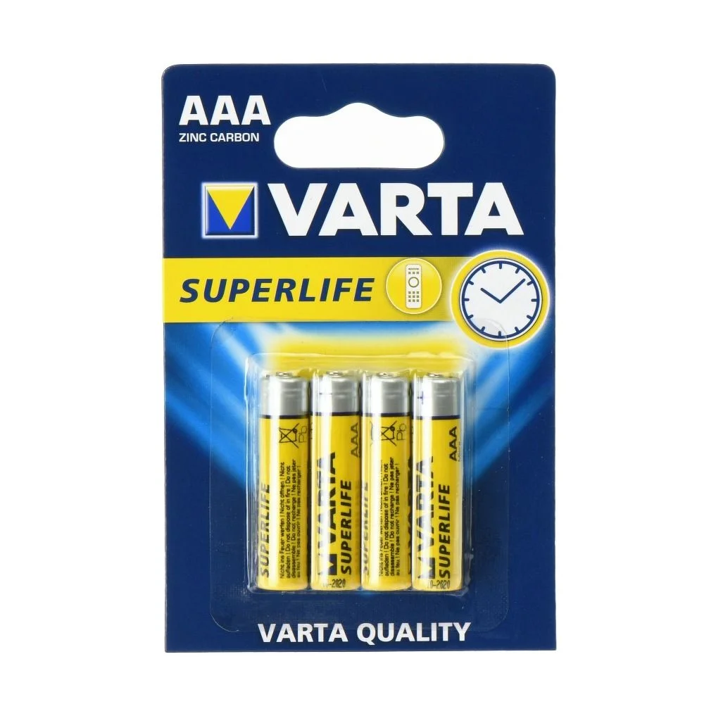 Φωτογραφία προϊόντος: . VARTA zinc battery R3 (AAA) Superlife 4 pcs