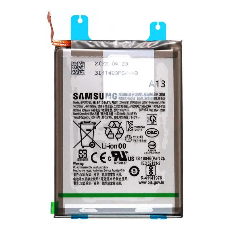 Φωτογραφία προϊόντος: Μπαταρία Samsung EB-BA136ABY A136B Galaxy A13 5G (Original)