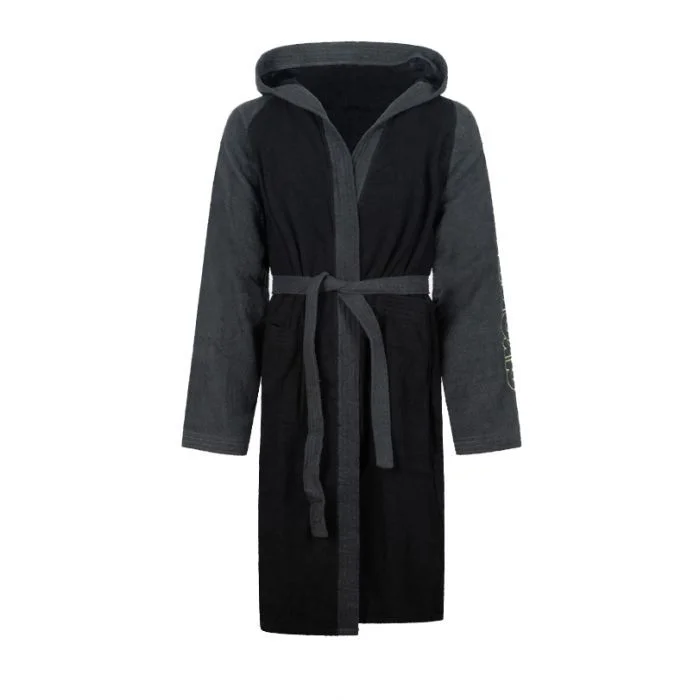 Φωτογραφία προϊόντος: Arena Cotton Robe Bicolor – Adult | Black-Asphalt ARENA black