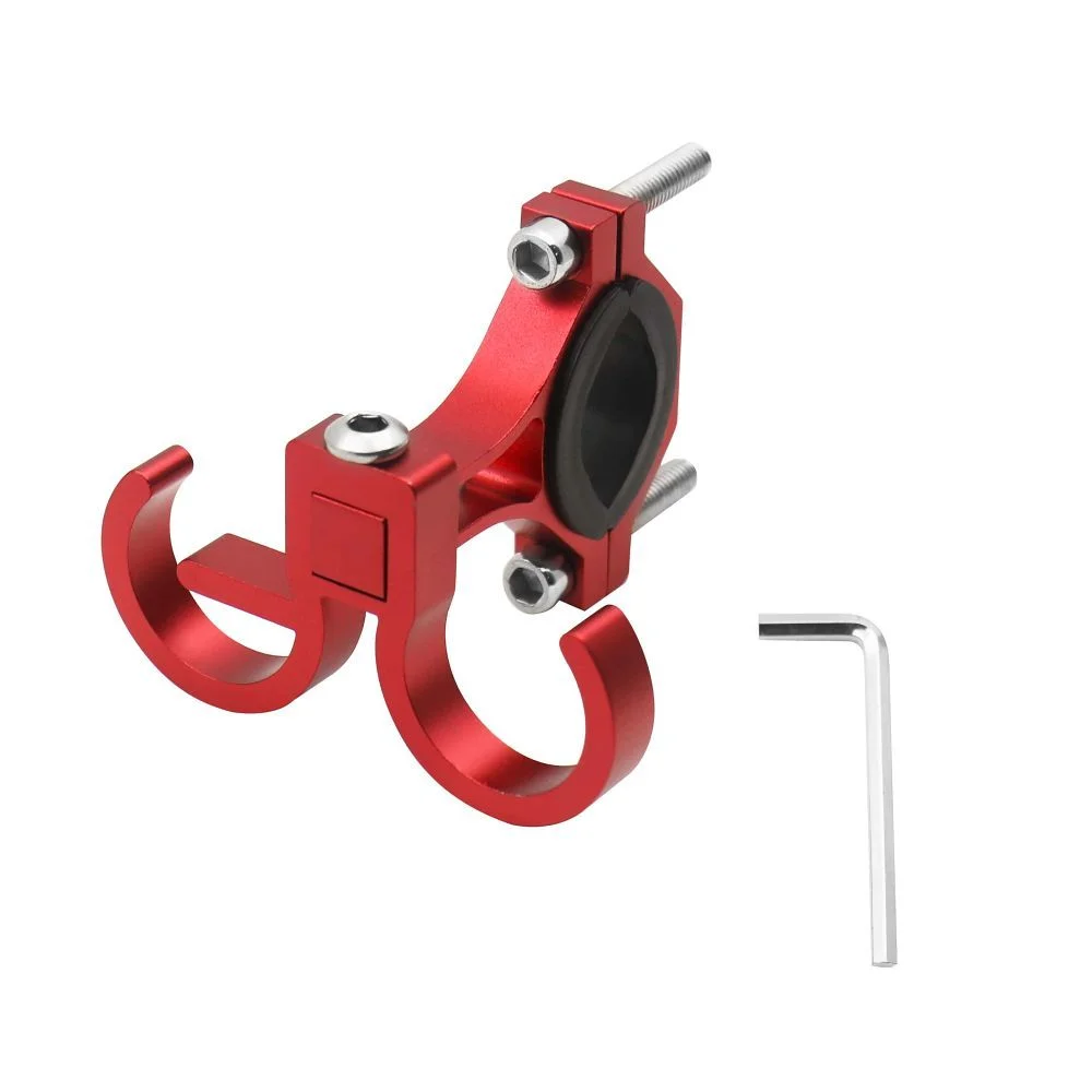 Φωτογραφία προϊόντος: . Hook for shopping with two loops for bike / scooter aluminum FS366 red