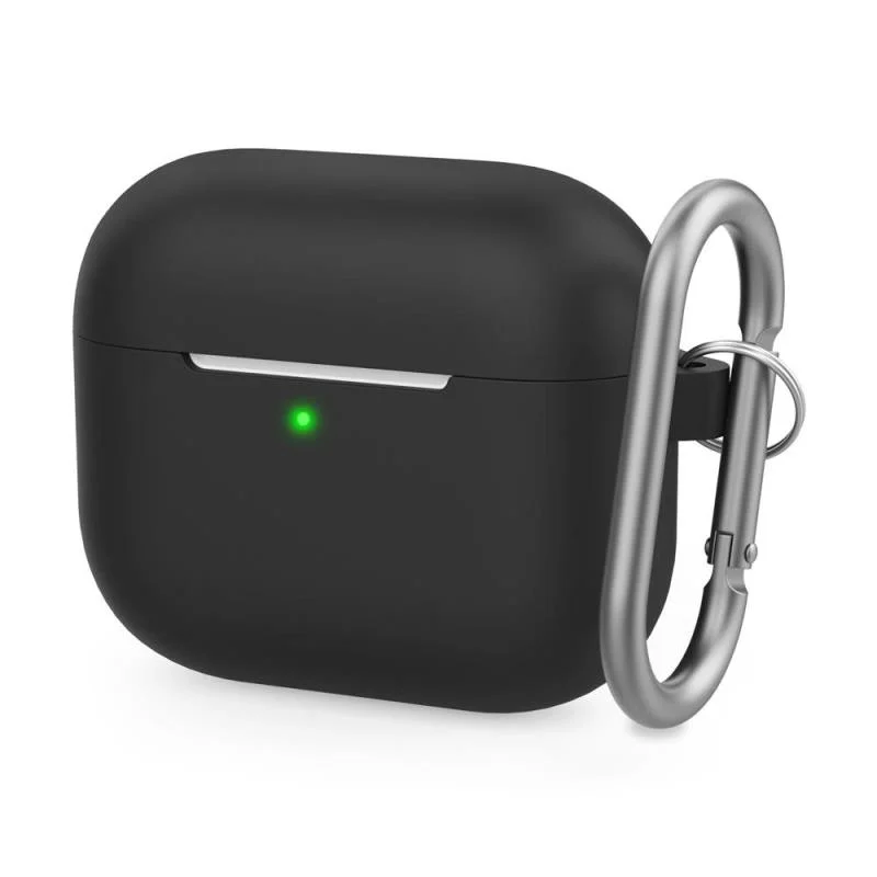 Φωτογραφία προϊόντος: Θήκη Σιλικόνης AhaStyle PT148 Apple AirPods 3 Premium με Γάντζο Μαύρο
