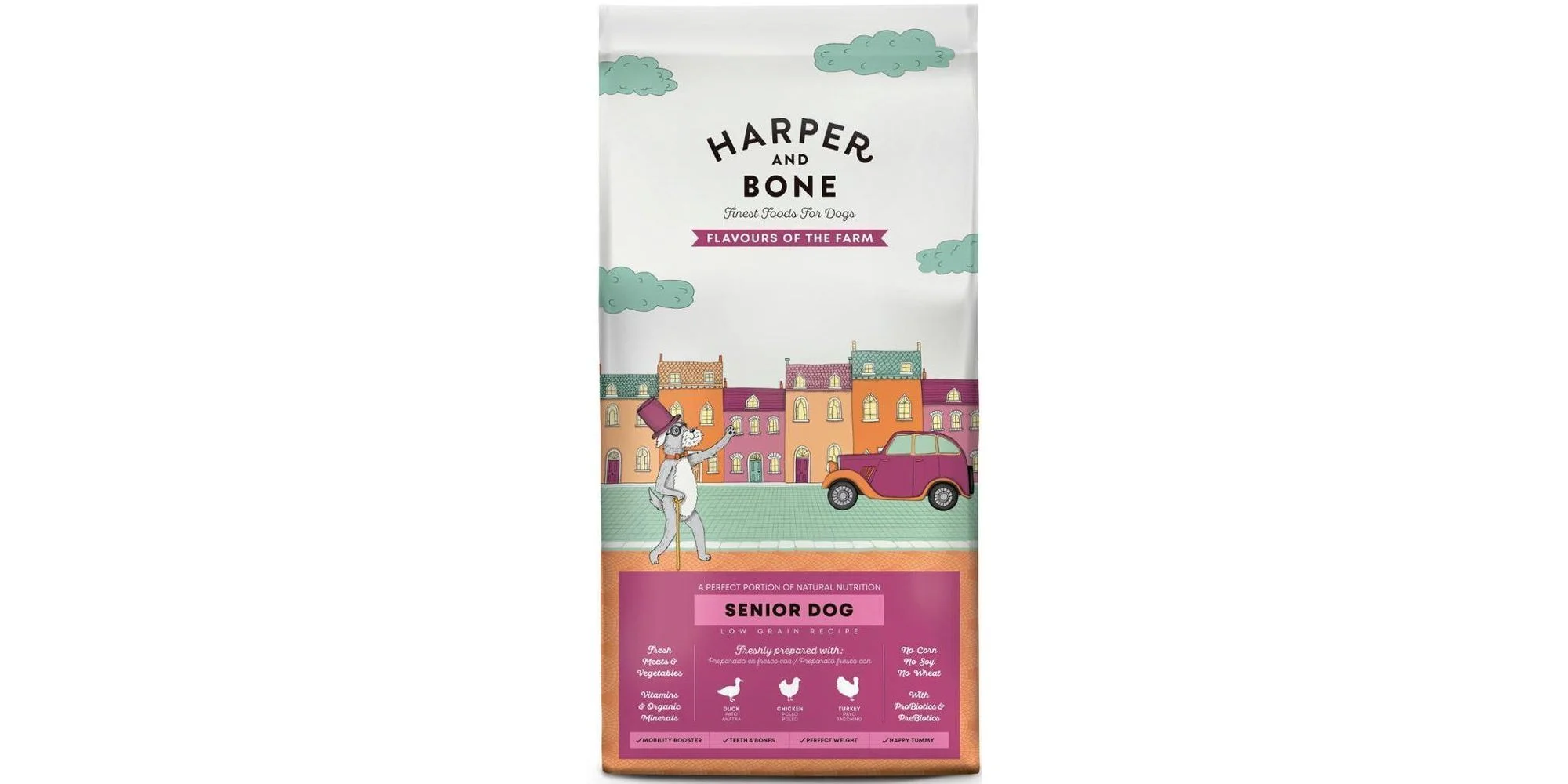 Φωτογραφία προϊόντος: Ξηρά Τροφή Σκύλου Harper + Bone Senior / Light Flavours Farm 2kg