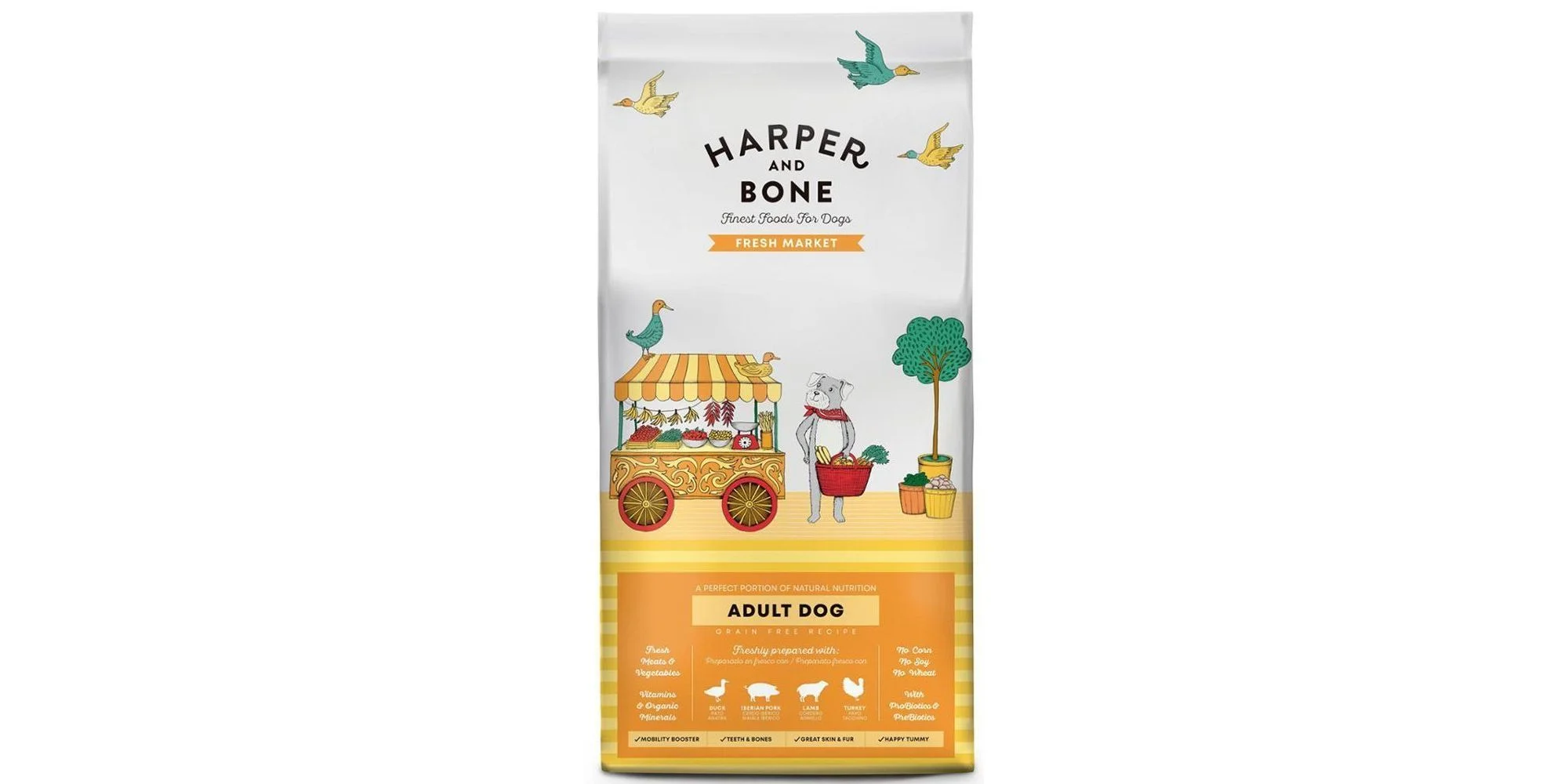 Φωτογραφία προϊόντος: ΤΡΟΦΗ ΣΚΥΛΟΥ HARPER + BONE ADULT MEDIUM-LARGE FRESH MARKET 2KG