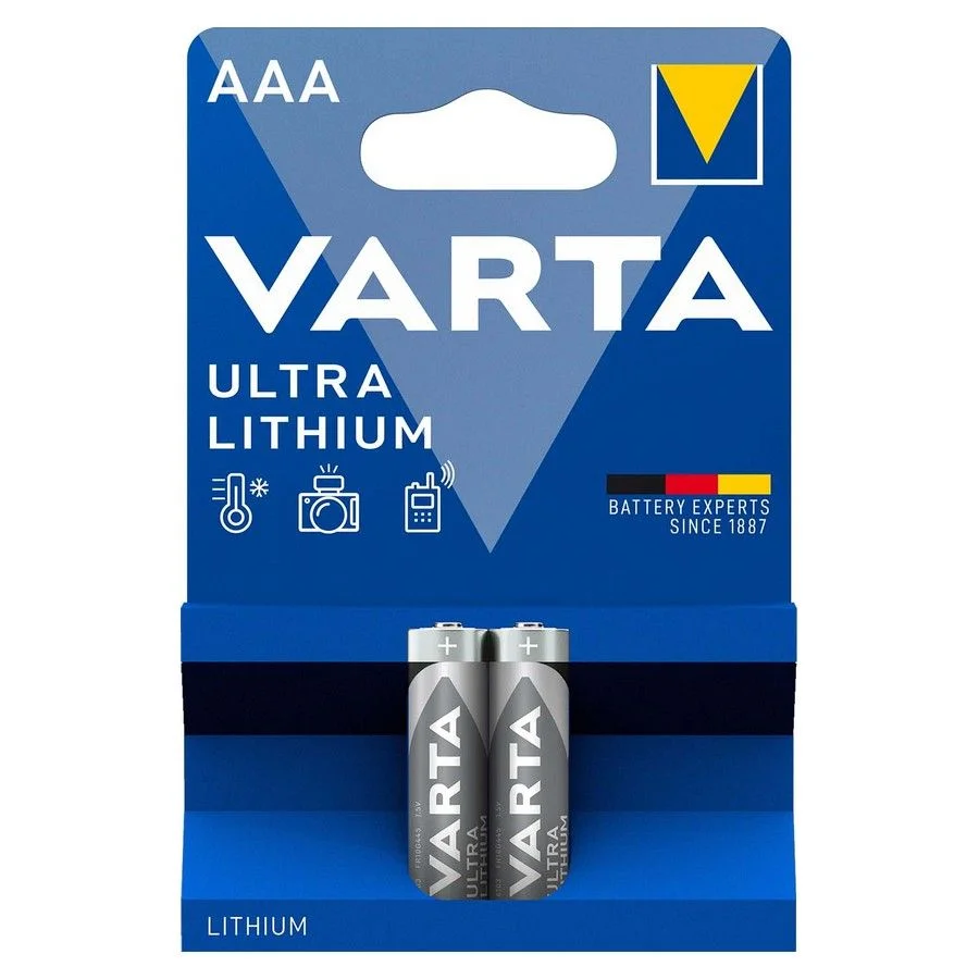 Φωτογραφία προϊόντος: VARTA Ultra Lithium AAA μπαταρίες λιθίου 1.5V 2τμχ