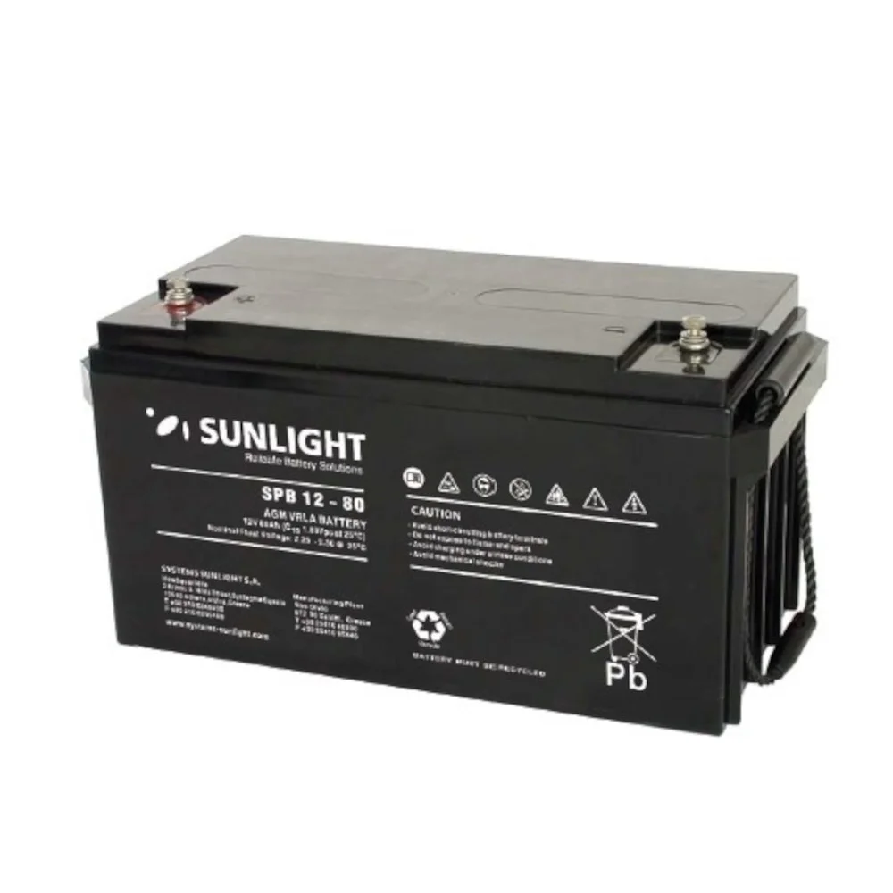 Φωτογραφία προϊόντος: Μπαταρία VRLA Sunlight SPB12-80 12V 80Ah
