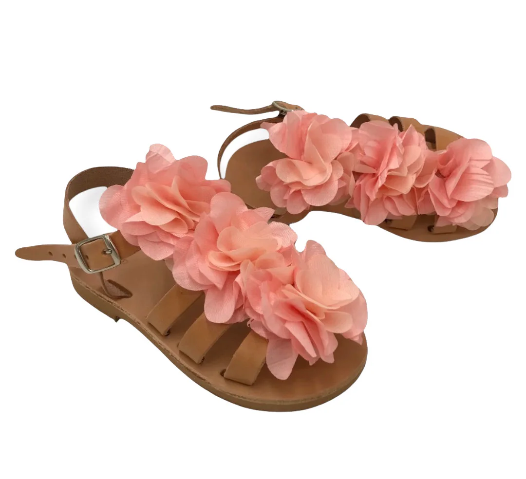 Φωτογραφία προϊόντος: OEM Flora pink kids δερμάτινα σανδάλια