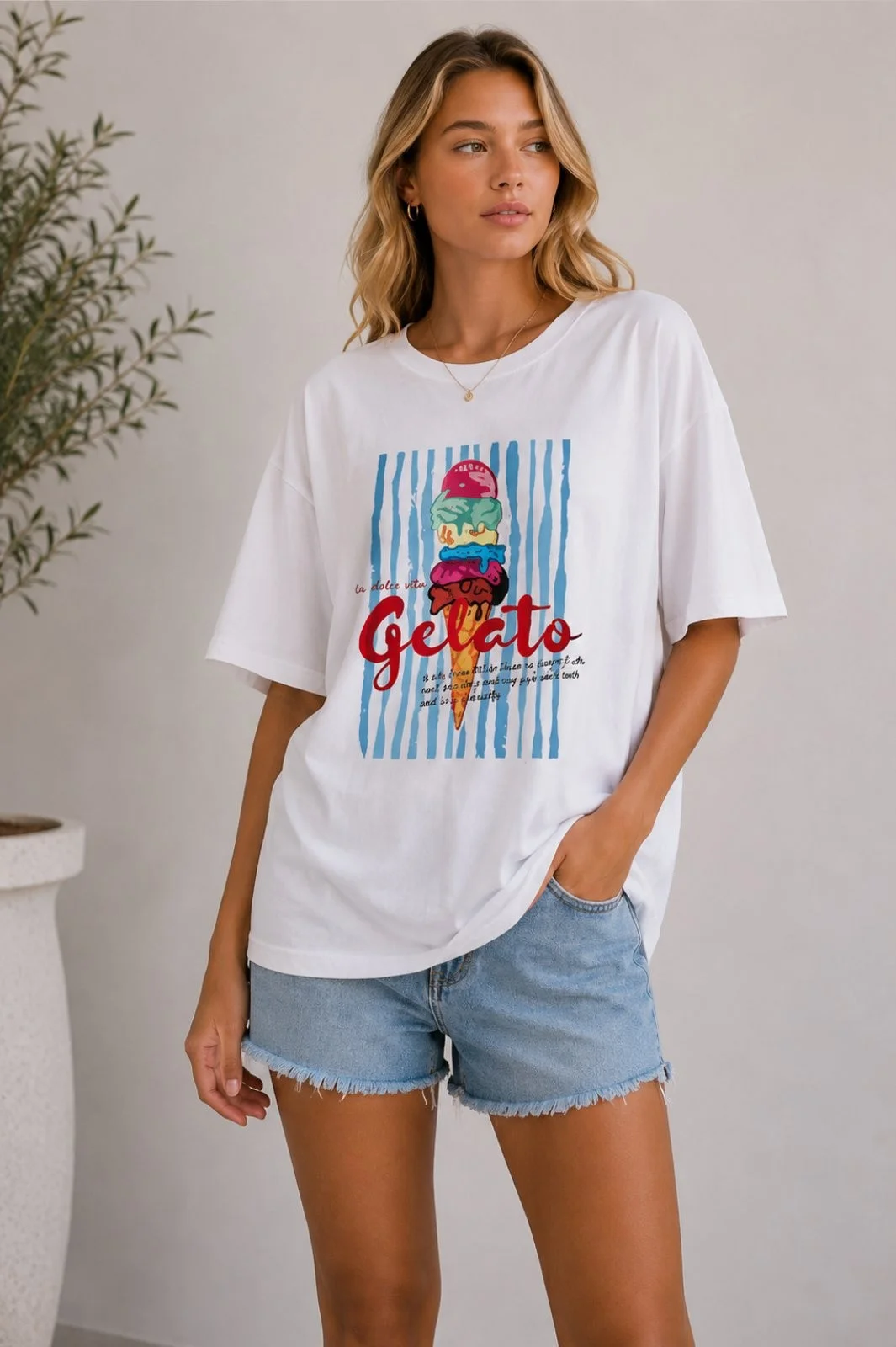 Φωτογραφία προϊόντος: ELUNA Gelato T-Shirt Oversized Λευκό