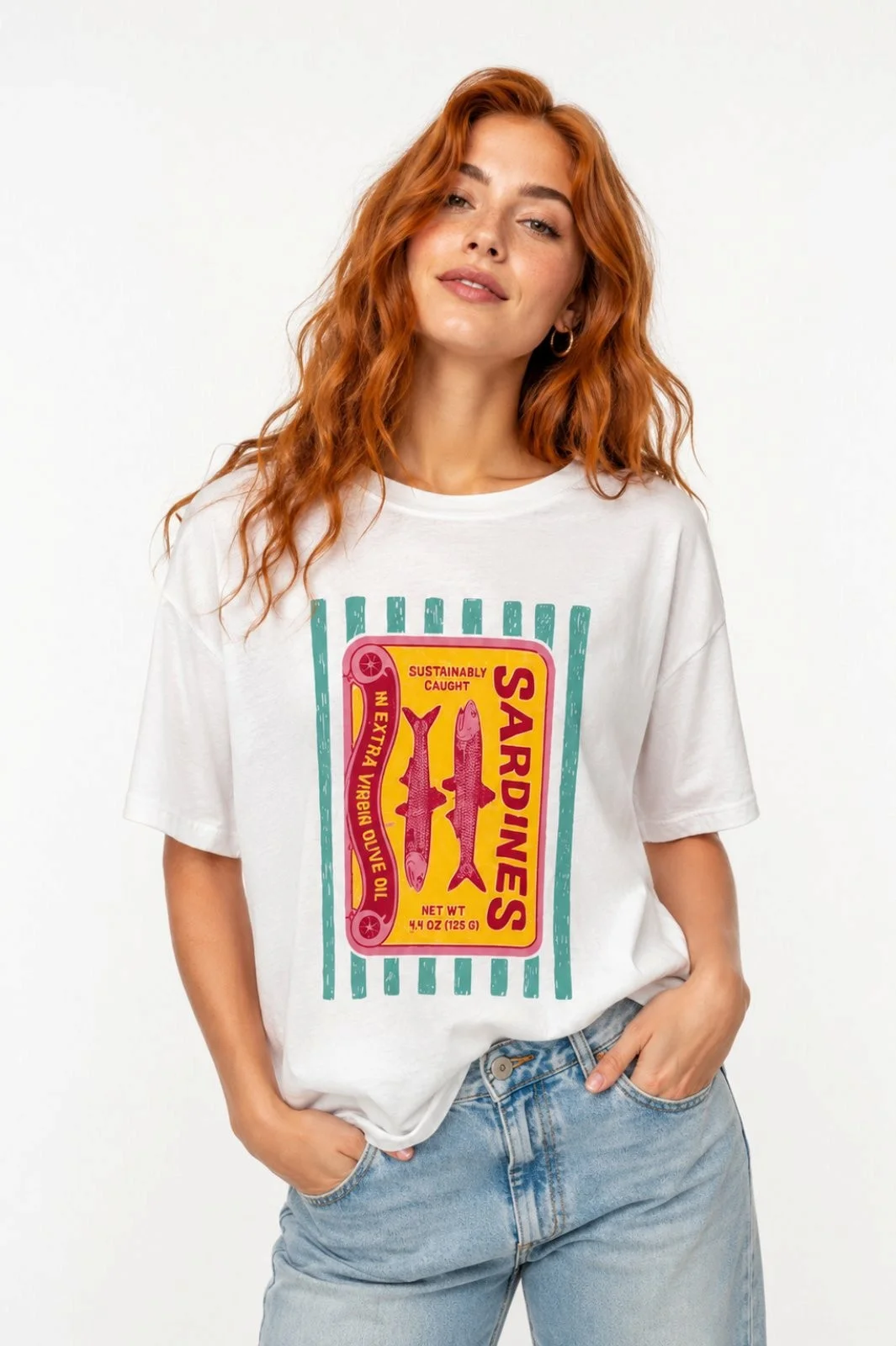 Φωτογραφία προϊόντος: ELUNA Sardines T-Shirt Oversized Λευκό