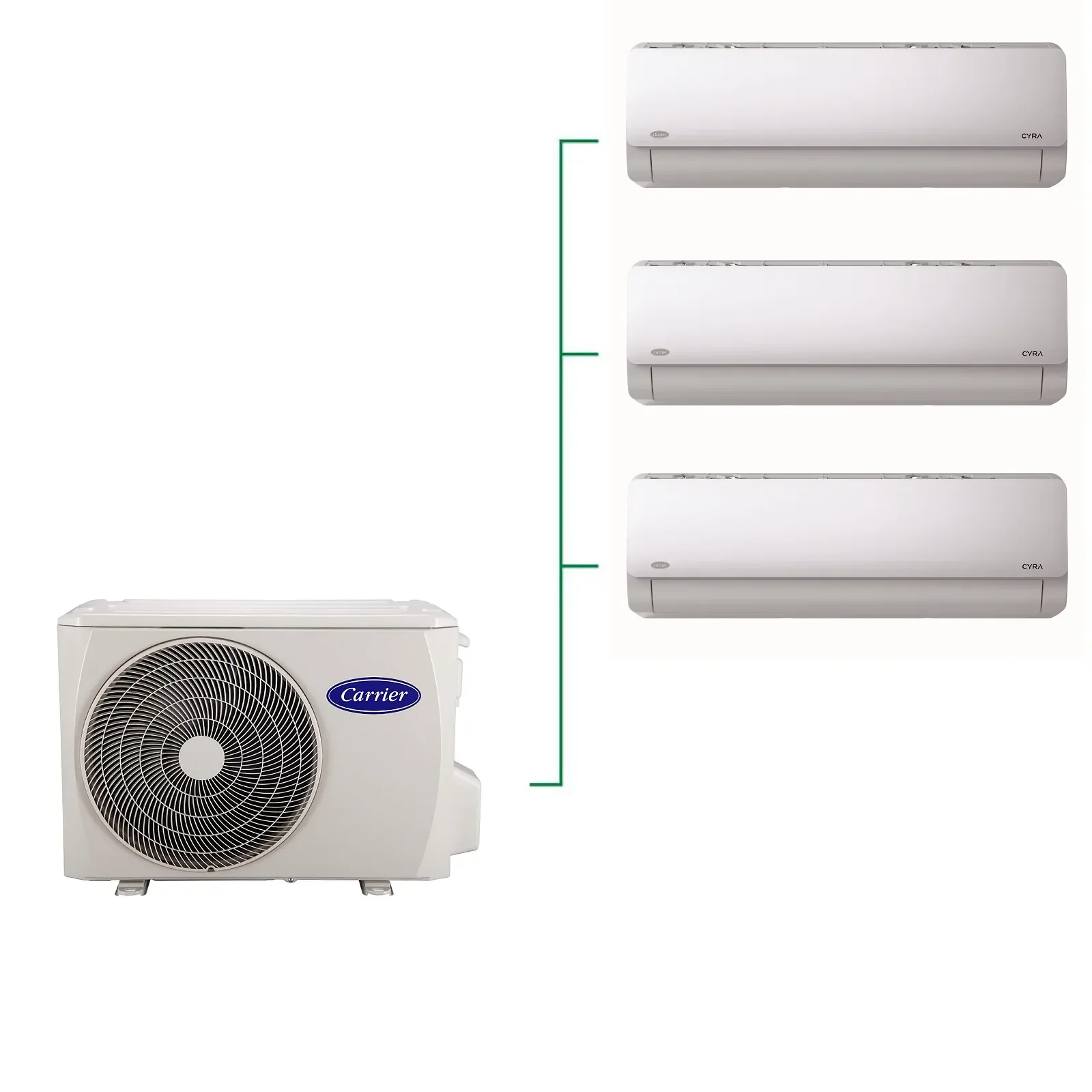 Φωτογραφία προϊόντος: Κλιματιστικό Multi Inverter CARRIER 4:1 38QUS 036 D8S4-1 με 3 ΕΣ. CYRA 12.000 BTU