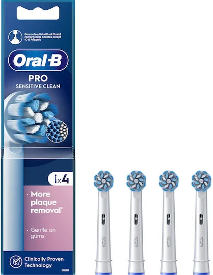 Φωτογραφία προϊόντος: Oral-B Pro Sensitive Clean Ανταλλακτικές Κεφαλές για Ηλεκτρική Οδοντόβουρτσα 4τμχ