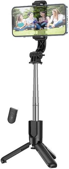 Φωτογραφία προϊόντος: Selfie Stick K17 Figure Mini Live Broadcast για Συσκευές 4.5"- 7" 120mAh Ύψος 750mm Μαύρο
