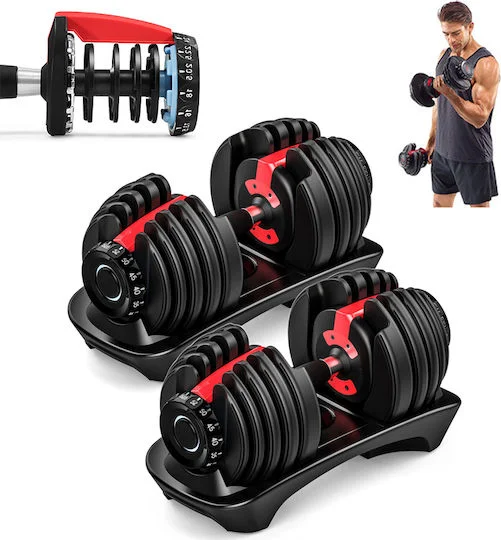 Φωτογραφία προϊόντος: SmartBell Αλτήρες Σετ 2x 24kg Ρυθμιζόμενοι με Βάση