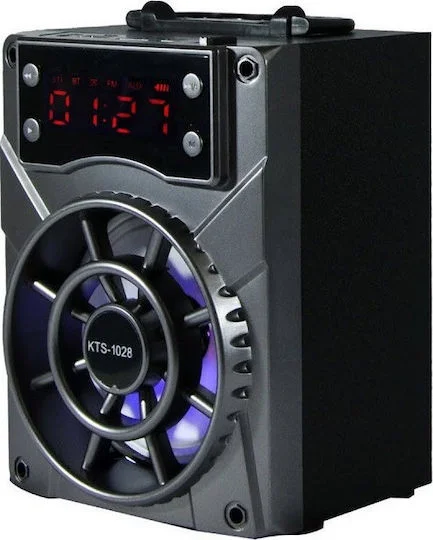 Φωτογραφία προϊόντος: KTS 1028 Ηχείο Bluetooth με Ραδιόφωνο και Διάρκεια Μπαταρίας έως 3 ώρες Μαύρο 23795935