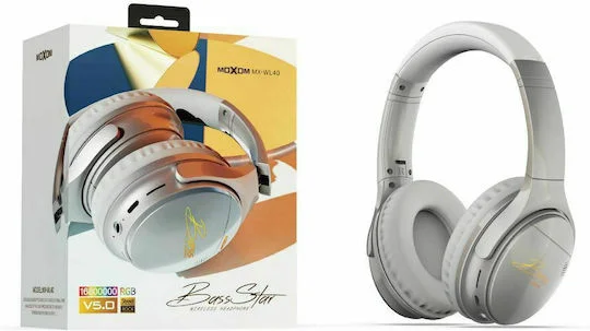 Φωτογραφία προϊόντος: Moxom MX-WL40 Ασύρματα Bluetooth Over Ear Ακουστικά με 5 ώρες Λειτουργίας Λευκά