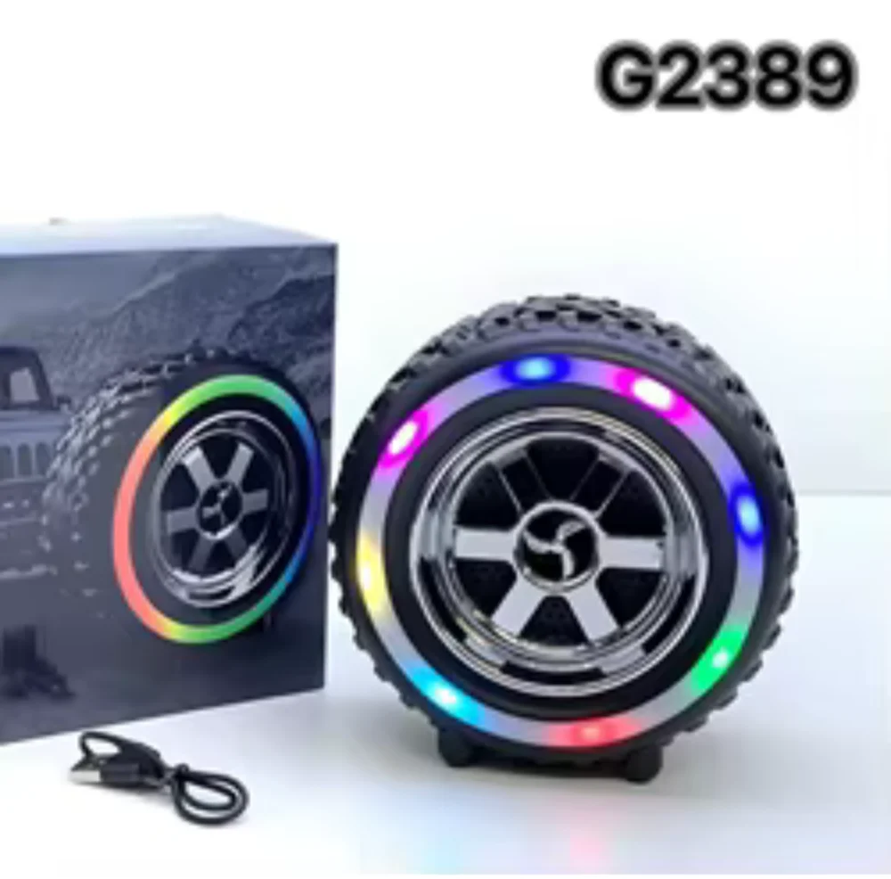 Φωτογραφία προϊόντος: OEM Ηχείο Bluetooth σε σχήμα Ελαστικό Αυτοκινήτου με φως RGB