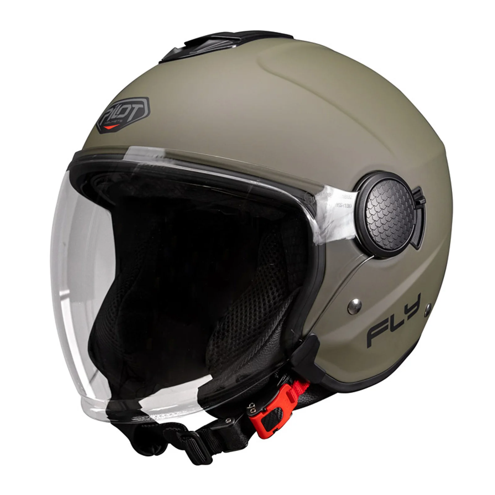 Φωτογραφία προϊόντος: Pilot Helmets Κράνος ανοιχτού τύπου Jet - Pilot - Fly - Military Πράσινο Ματ