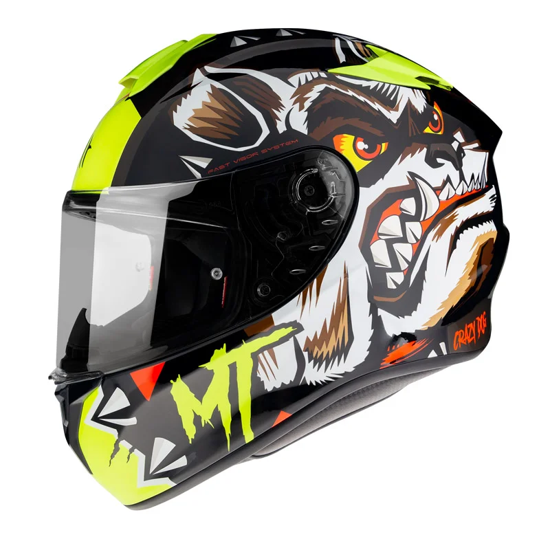 Φωτογραφία προϊόντος: MT helmets Κράνος Μοτοσυκλέτα- MT TARGO - CRAZY DOG -YELLOW