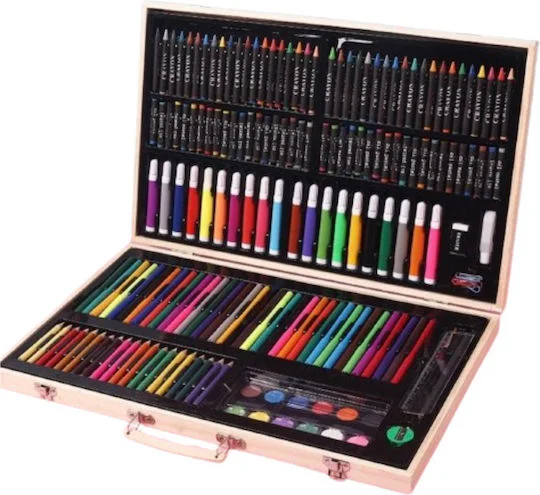 Φωτογραφία προϊόντος: Kelepoyri PAINT-SET-180PCS Σετ Ζωγραφικής σε Βαλιτσάκι Ξύλινο 47.5x29.5cm 180τμχ 47006850