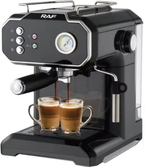 Φωτογραφία προϊόντος: Raf Retro Style Μηχανή Espresso 850W Πίεσης 15bar Μαύρη R-104B