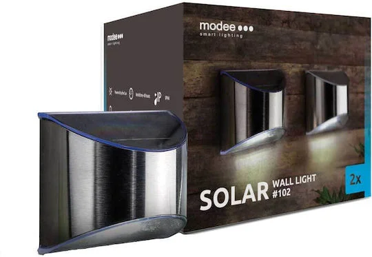 Φωτογραφία προϊόντος: Modee Απλίκα Ηλιακή 6 lumens Ø80x45x100mm 2 Τεμάχια