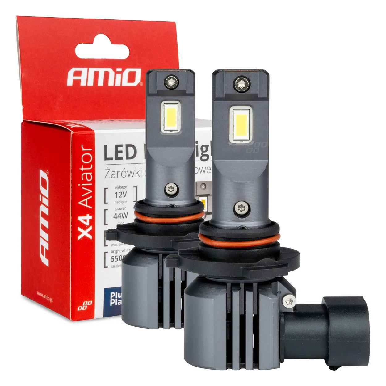 Φωτογραφία προϊόντος: ΛΑΜΠΕΣ LED HB3 12V 44W 6.500K 3.936lm LED X4 SERIES AVIATOR PLUG & PLAY AMIO - 2 ΤΕΜ.