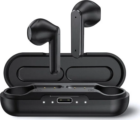 Φωτογραφία προϊόντος: Sunpin Pro X Earbud Bluetooth Handsfree Ακουστικά με Θήκη Φόρτισης Μαύρα