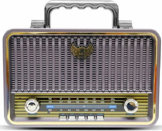 Φωτογραφία προϊόντος: Retro Επιτραπέζιο Ραδιόφωνο KEMAI MD-1908BT Bluetooth USB Γκρι Επαναφορτιζόμενο