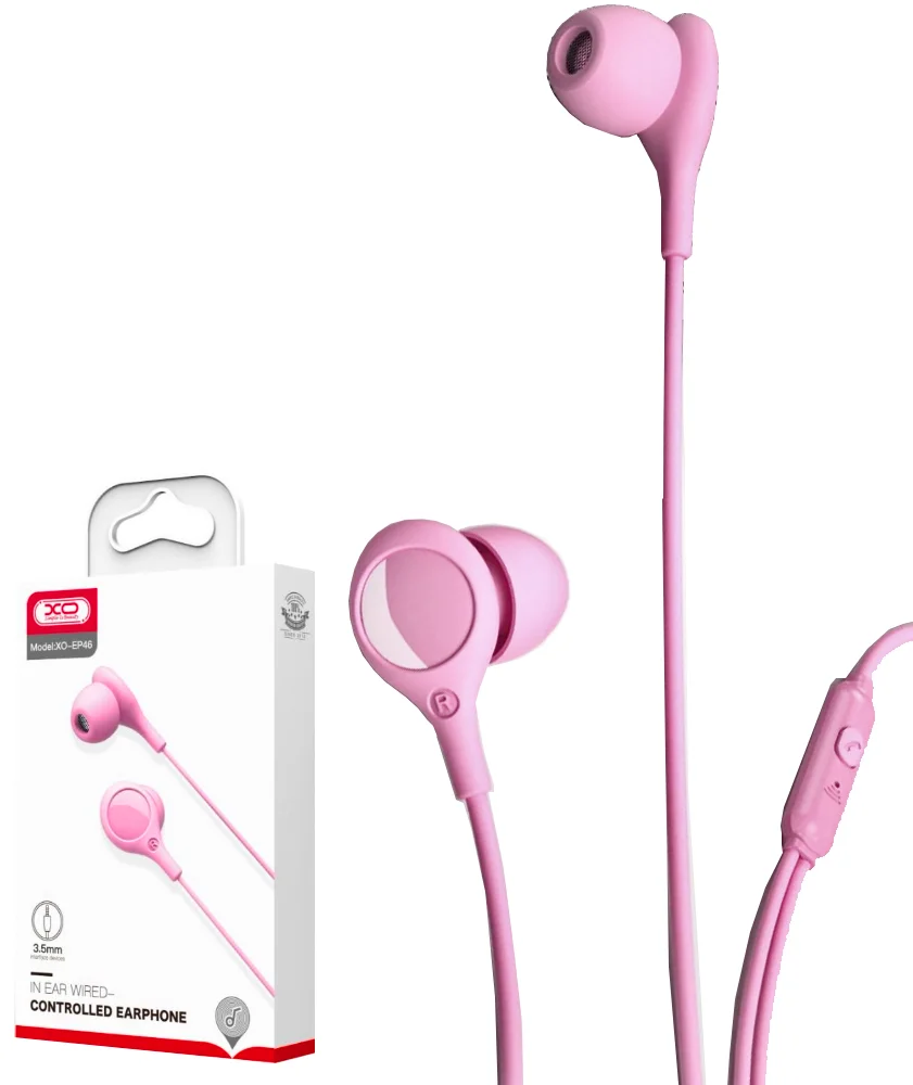 Φωτογραφία προϊόντος: XO EP46 Noise-cancelling in-ear sleep Handsfree 1.2μ Ρόζ