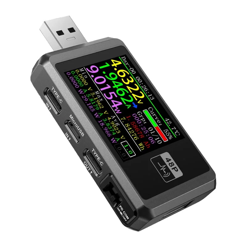 Φωτογραφία προϊόντος: FNIRSI USB Tester FNB48P Black