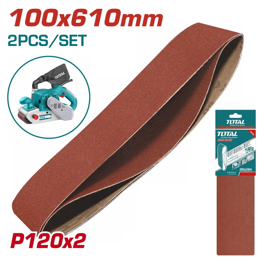 Φωτογραφία προϊόντος: TOTAL ΣΕΤ ΓΥΑΛΟΧΑΡΤΑ 100X610mm P120 2ΤΕΜ ΓΙΑ TBS12001 (TAC751202)