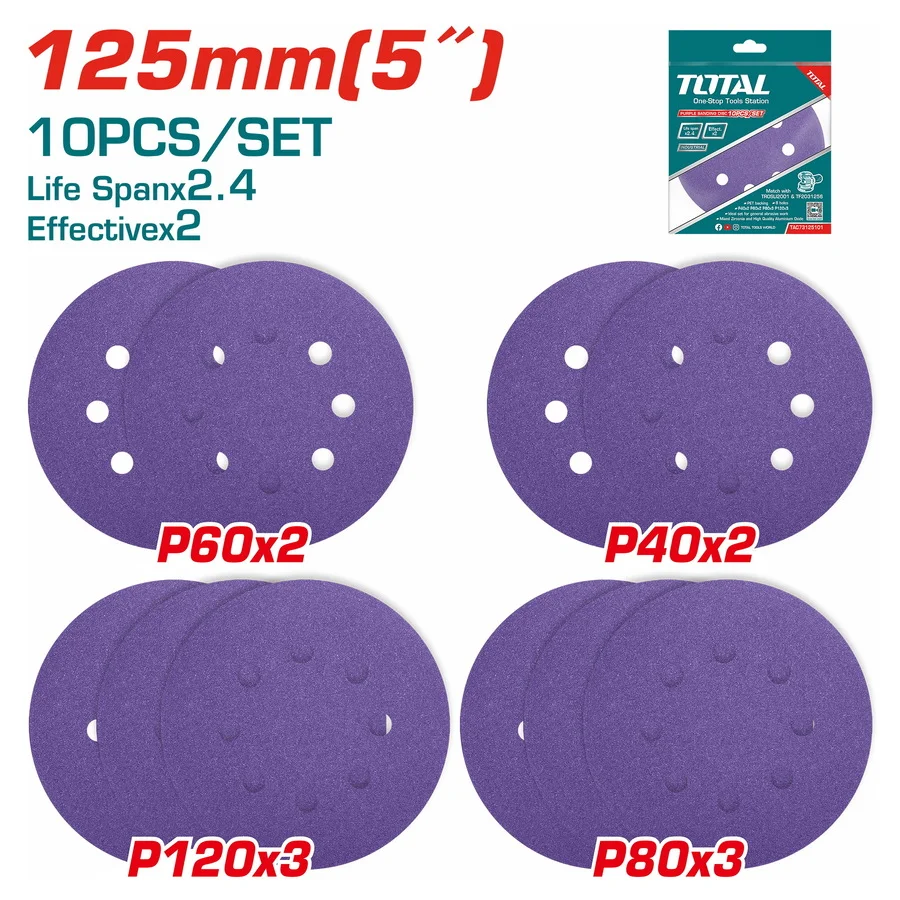 Φωτογραφία προϊόντος: TOTAL ΣΕΤ ΓΥΑΛΟΧΑΡΤΑ 125mm 10ΤΕΜ ΓΙΑ TROSLI2001 / TF2031256 (TAC73125101)