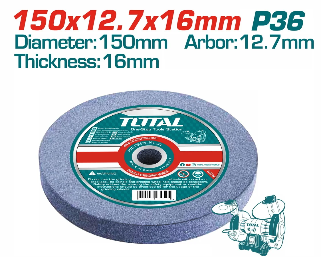 Φωτογραφία προϊόντος: TOTAL ΣΜΥΡΙΔΟΤΡΟΧΟΣ Φ-150mm ΓΙΑ TBG15015 (TAC1506023)