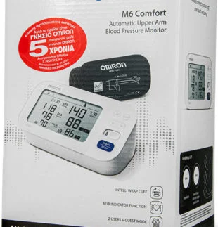 Φωτογραφία προϊόντος: Omron M6 Comfort Ψηφιακό Πιεσόμετρο Μπράτσου με ανίχνευση Αρρυθμίας HEM-7360-E