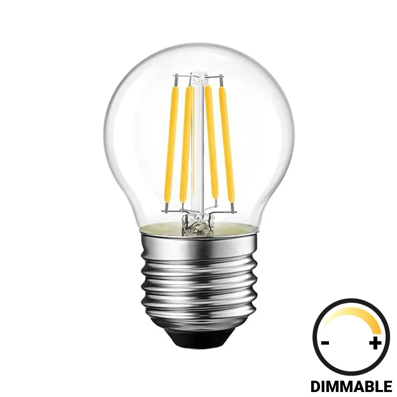 Φωτογραφία προϊόντος: Λαμπτήρας LED G45 Bulb pakoworld dimmable 6W E27 clear