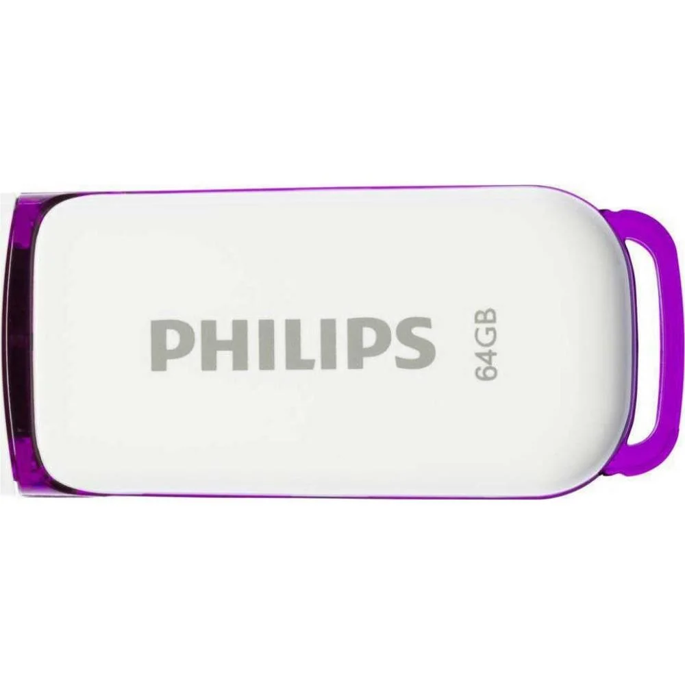 Φωτογραφία προϊόντος: Philips Snow 64GB USB 2.0 Stick Μωβ (FM64FD70B/00) (PHIFM64FD70B-00)