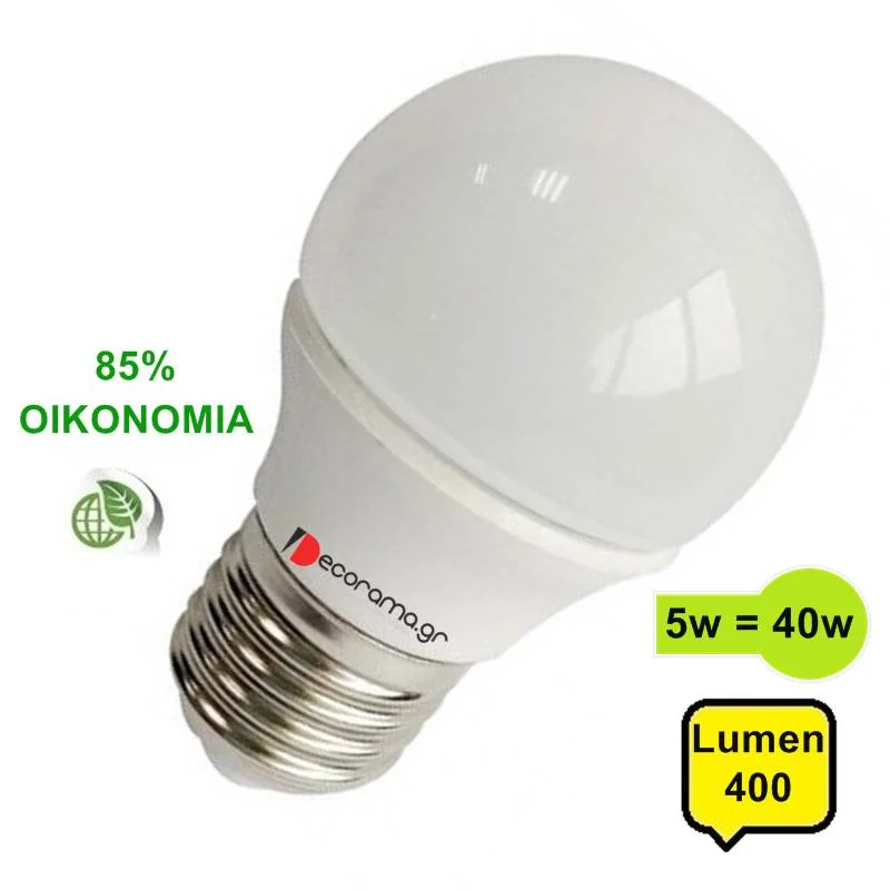 Φωτογραφία προϊόντος: RED POINT Λάμπα LED E27 5W 400Lum Θερμό Φώς