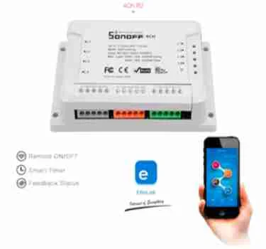 Φωτογραφία προϊόντος: Έξυπνος Διακόπτης WiFi SONOFF 4CH