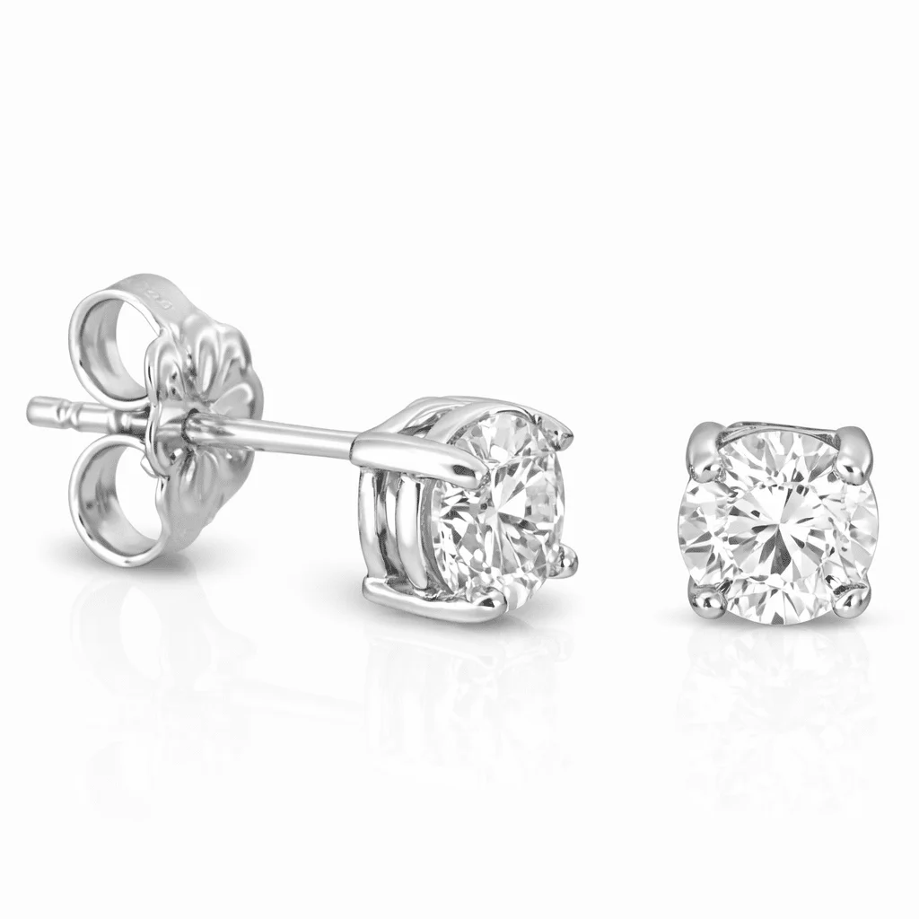 Φωτογραφία προϊόντος: fenixjewelry Λευκοχρυσα Γυναικεία Σκουλαρίκια Ζιργκον 14κ XΣ989Λ
