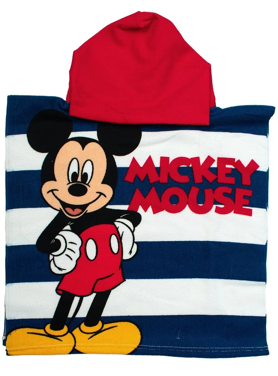 Φωτογραφία προϊόντος: Dimcol Πόντσο Θαλάσσης Quick Dry Disney Home Mickey 50x100εκ. White-Dark Blue