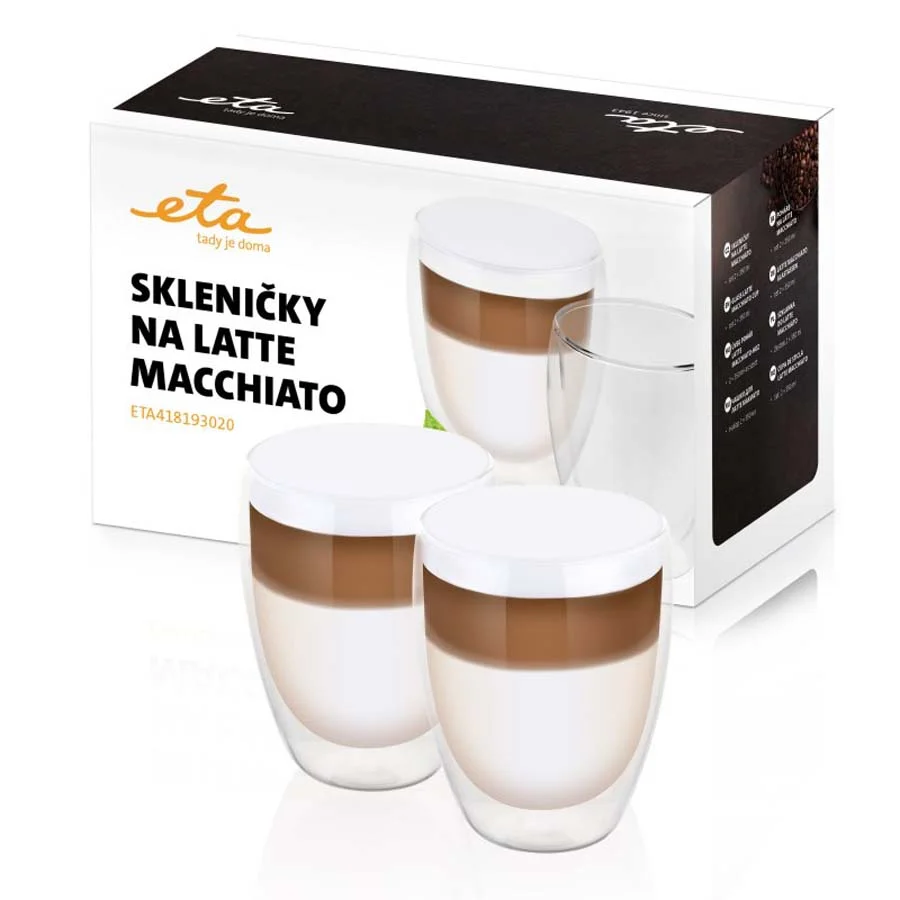 Φωτογραφία προϊόντος: ETA 4181 93020 Σετ Ποτήρια Latte Macchiato από βοριοπυριτικό γυαλί 350ml (2τεμ)