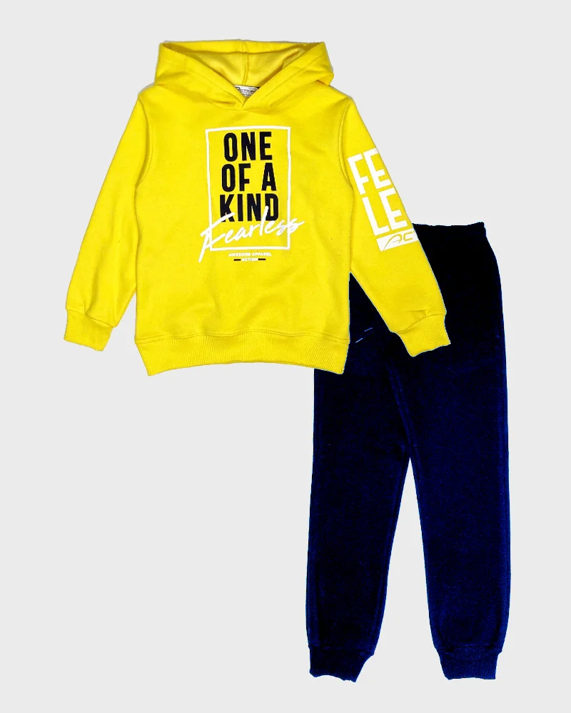 Φωτογραφία προϊόντος: Action Sportswear by Cotton Planet ΣΕΤ ΦΟΡΜΑ ONE OF A KIND ΚΙΤΡΙΝΟ - ΜΠΛΕ