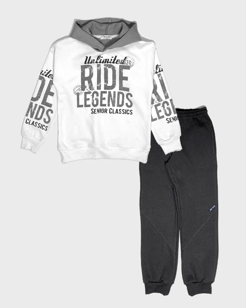 Φωτογραφία προϊόντος: Action Sportswear by Cotton Planet ΣΕΤ ΦΟΡΜΑ RIDE LEGENDS ΕΚΡΟΥ - ΑΝΘΡΑΚΙ