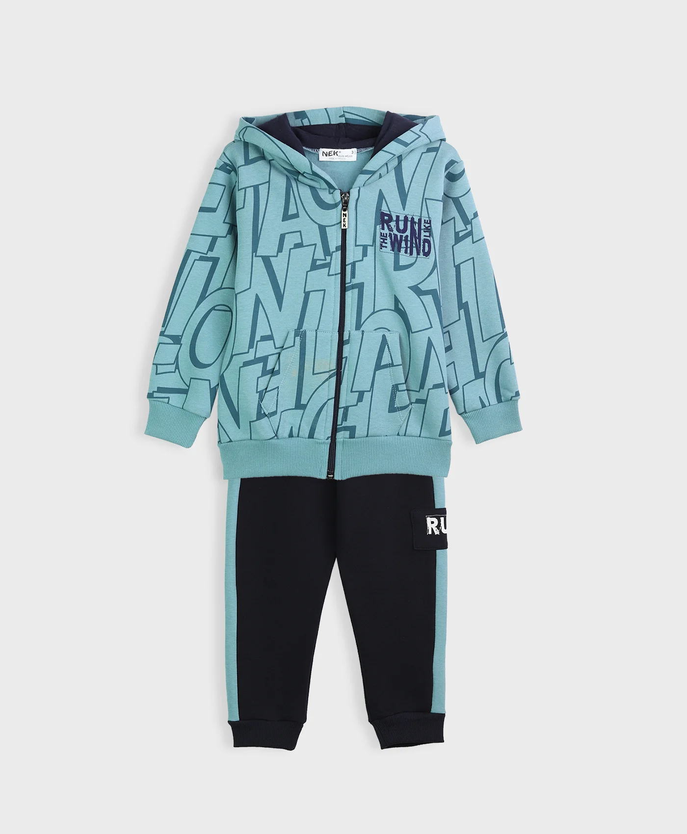Φωτογραφία προϊόντος: NEK Kids Wear ΣΕΤ ΦΟΡΜΑ RUN LIKE THE WIND ΠΕΤΡΟΛ - ΜΠΛΕ ΜΑΡΕΝ