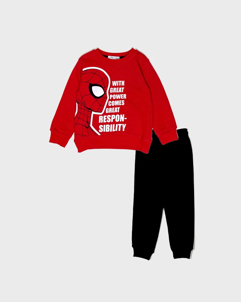 Φωτογραφία προϊόντος: Action Sportswear by Cotton Planet ΣΕΤ ΦΟΡΜΑ ΣΠΑΙΝΤΕΡ ΜΑΝ ΚΟΚΚΙΝΟ - ΜΑΥΡΟ