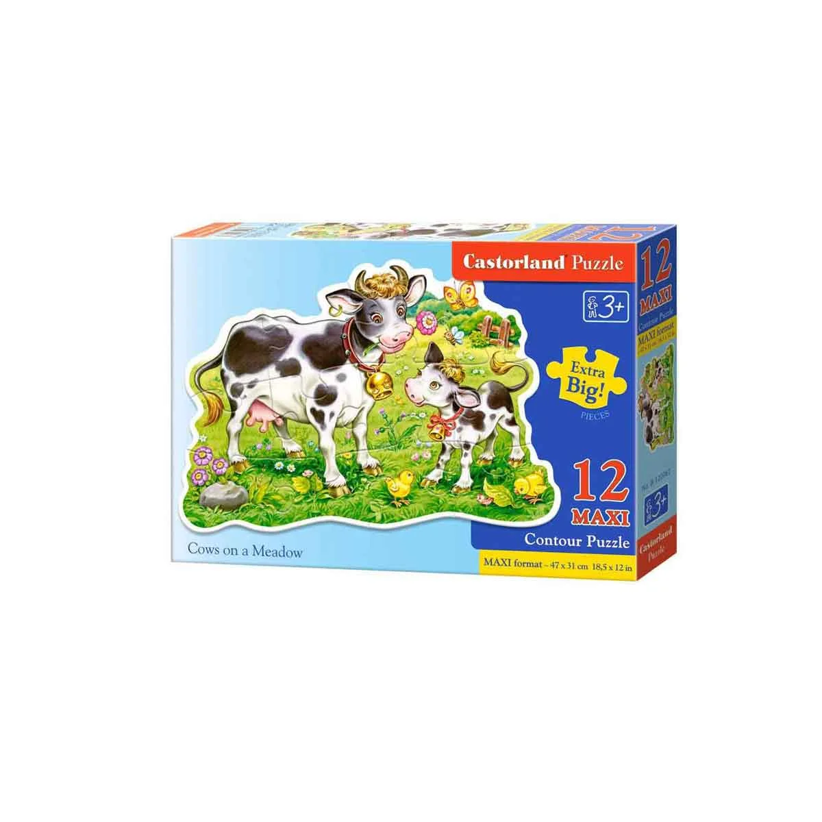Φωτογραφία προϊόντος: Puzzle CASTORLAND Cows on a Meadow - 12 MAXI κομμάτια